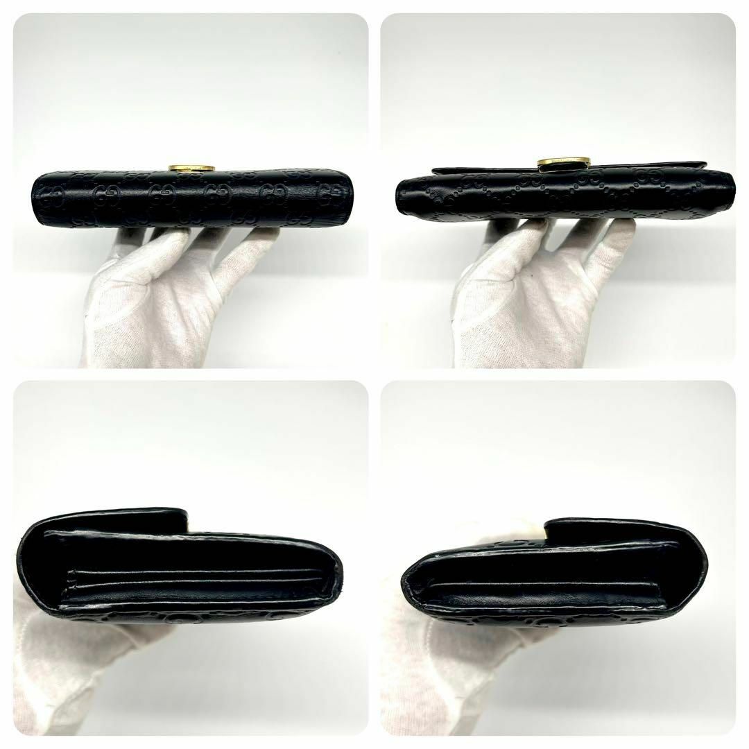 GUCCI - 美品 グッチ 長財布 シマ インターロッキング フラップ