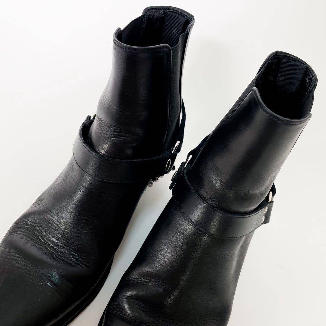 CELINE - CELINE カマルグ バイカー チェルシーブーツ 43 黒 リング