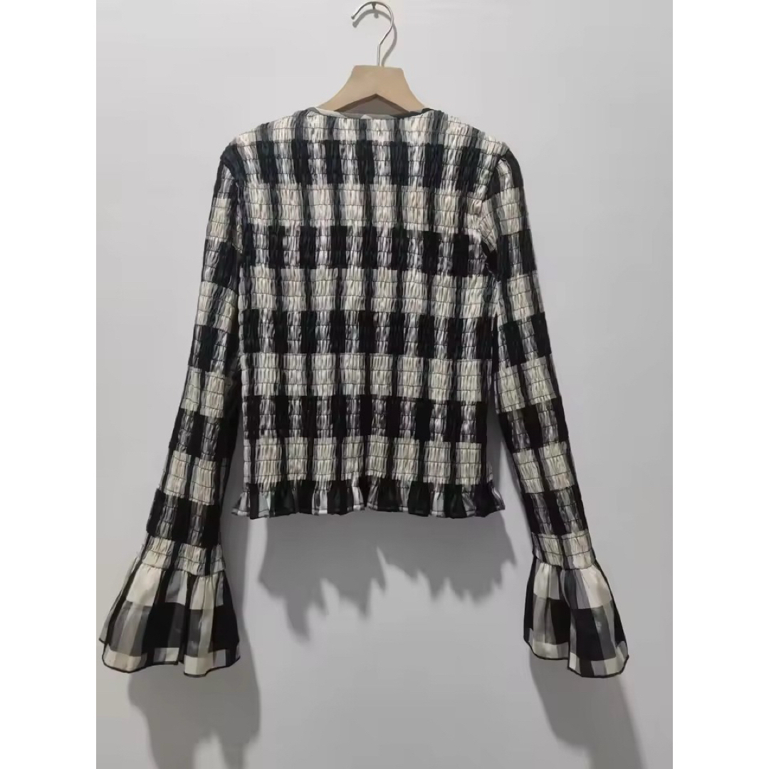 CLANE - CLANE SHIRRING DESIGN BLOUSE ミックスの通販 by プロフ必読