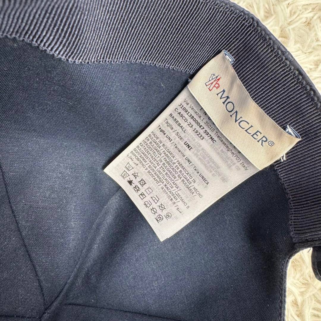 MONCLER - 【定番】MONCLER ベースボールキャップ モノグラム ネイビー