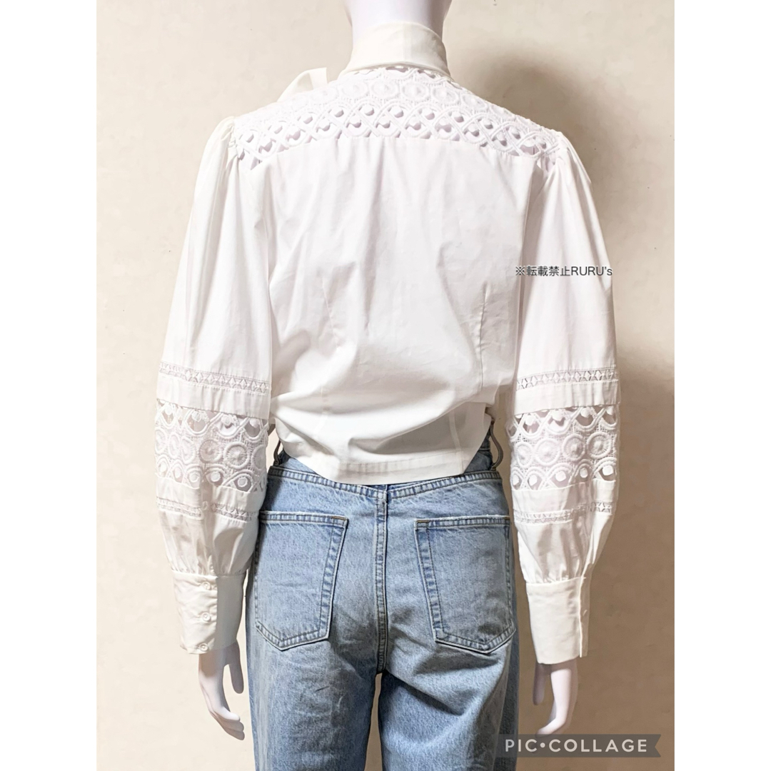 Alice+Olivia - 新品 alice+olivia アイレット刺繍レース×ボウタイ