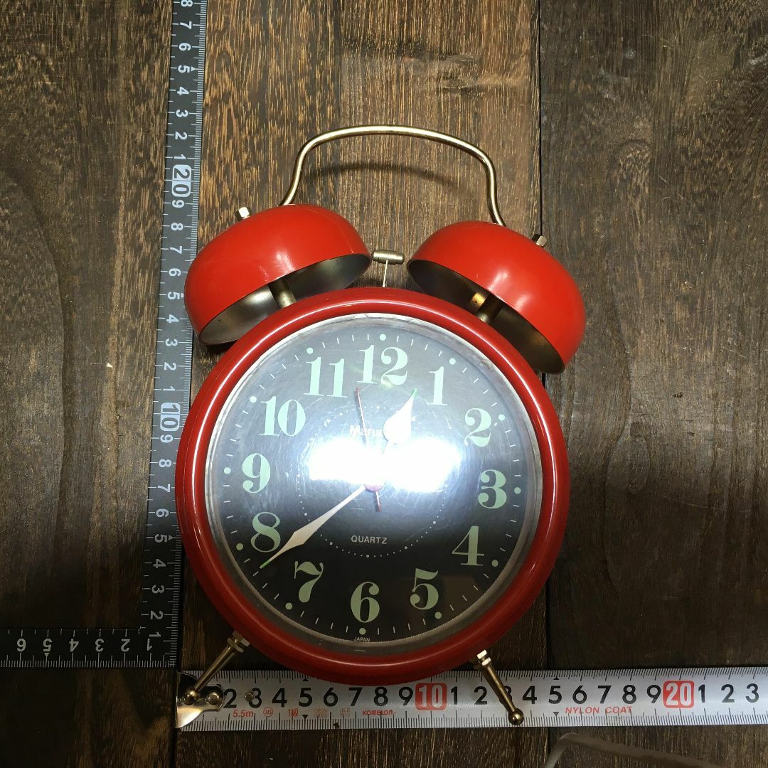目覚まし時計 昭和レトロ ベル アラーム maruman マルマン 赤の通販 by