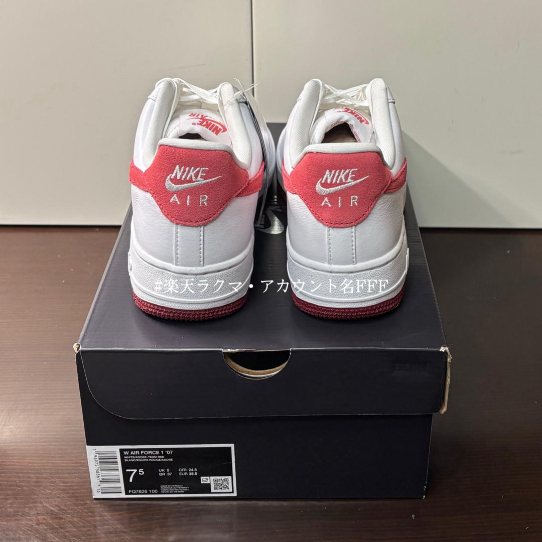 NIKE - 【新品24.5cm】NIKE エアフォース1'07 ホワイト/レッド
