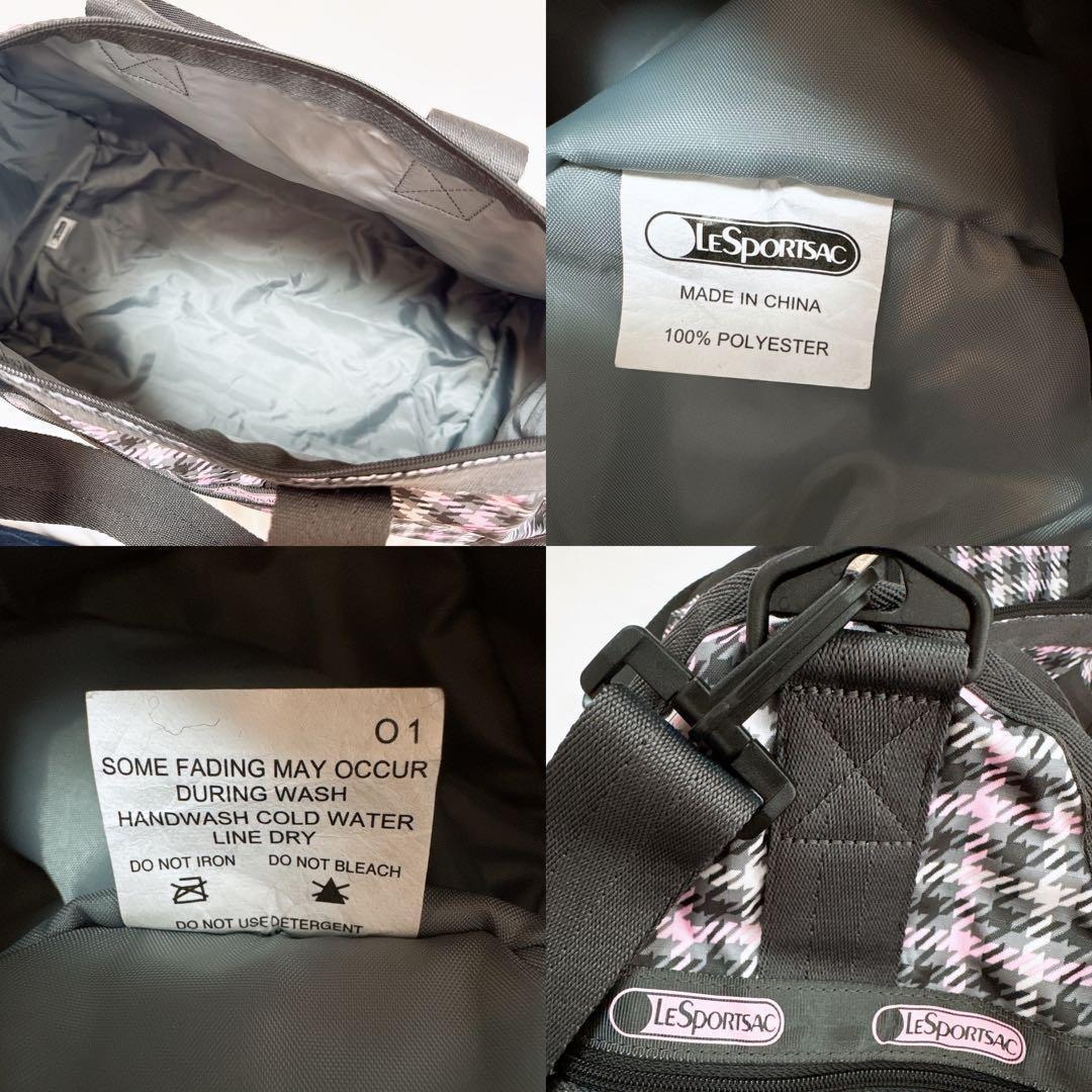 LeSportsac - 美品おしゃれ ポーチ付きレスポートサック 千鳥格子