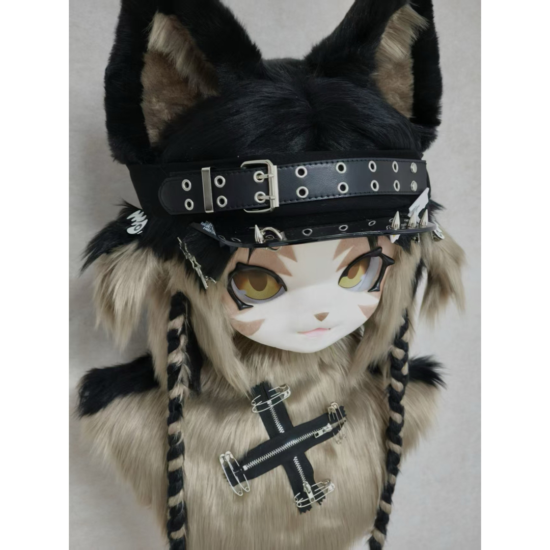 ケモノ 着ぐるみ コスプレ ファーマスクの通販 by ナル｜ラクマ