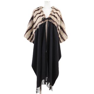 FENDI - 美品☆FENDI フェンディ FXT252 カシミヤ混 ズッカ柄 ファー