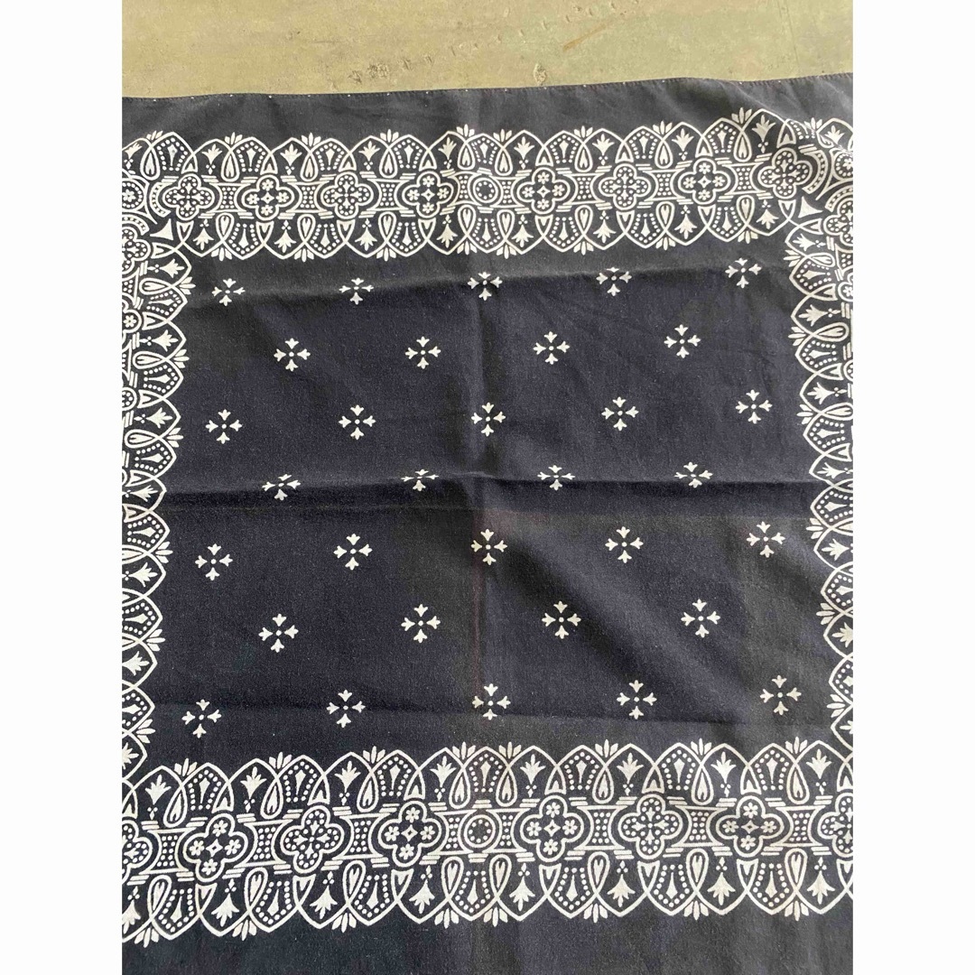 VINTAGE - 60sヴィンテージ バンダナ アイアンクロス クロス柄 黒