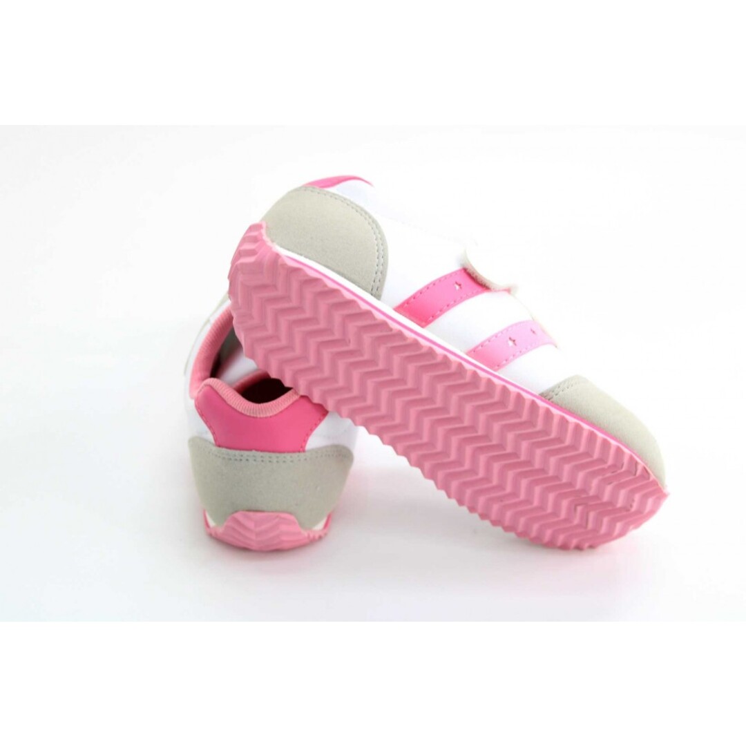 familiar - ファミリア スニーカー キッズ 19cm 女児 白×ピンク【新品