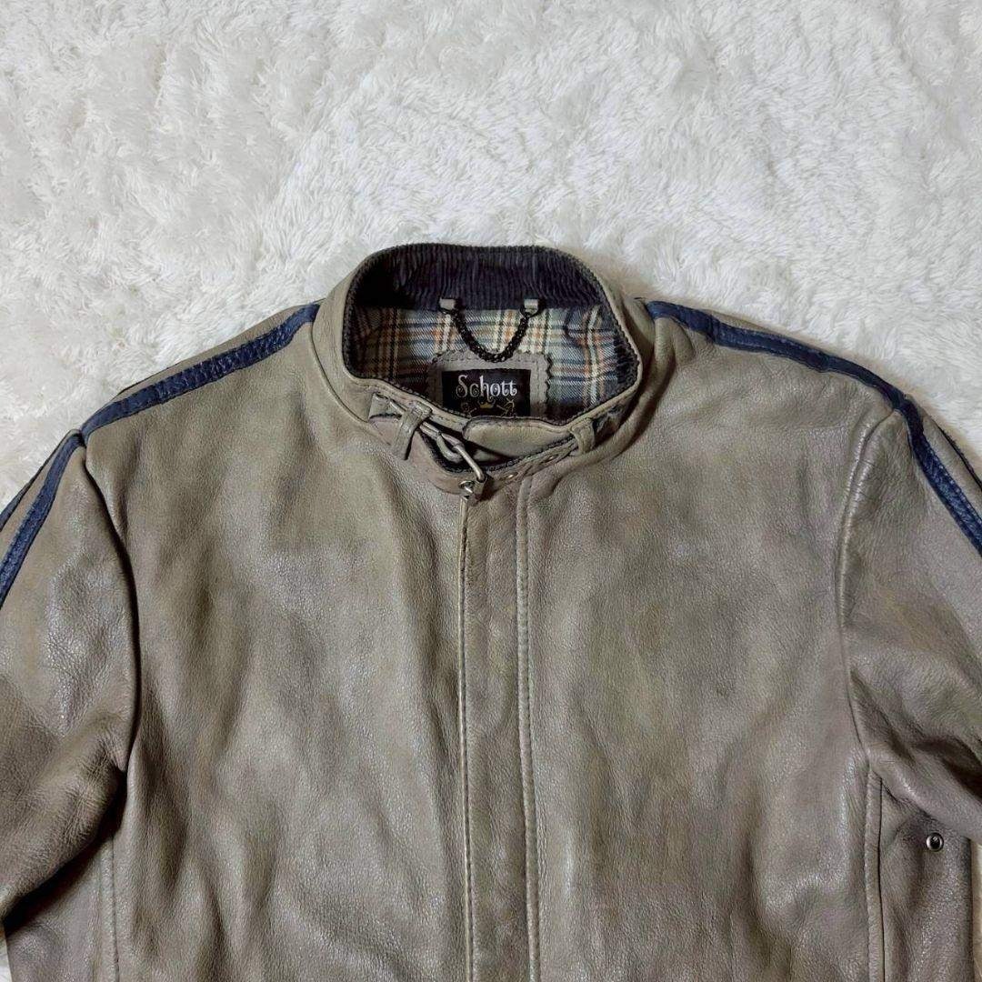 schott - Schott クラシックレーサー シングルライダース エイジング