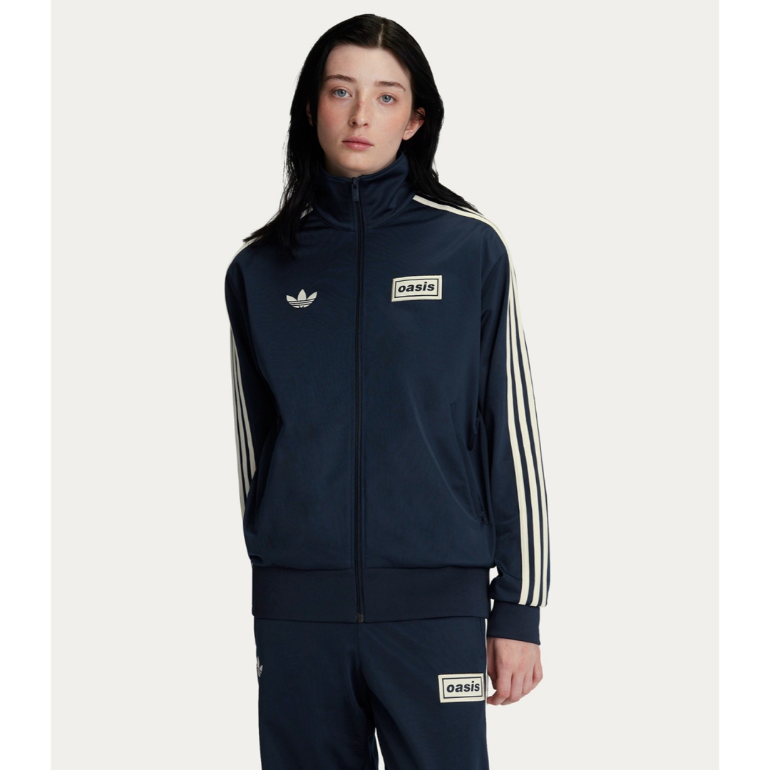 adidas - oasis adidasトラックジャケット Sサイズ ネイビー 新品の
