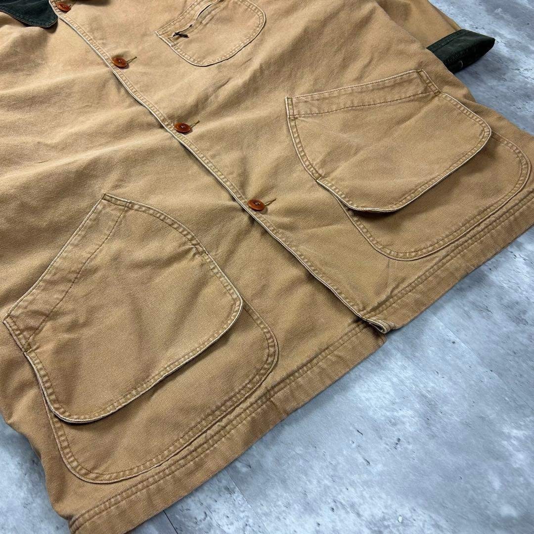 エルエルビーン 内チェックダック地ハンティングジャケットベージュ2XL