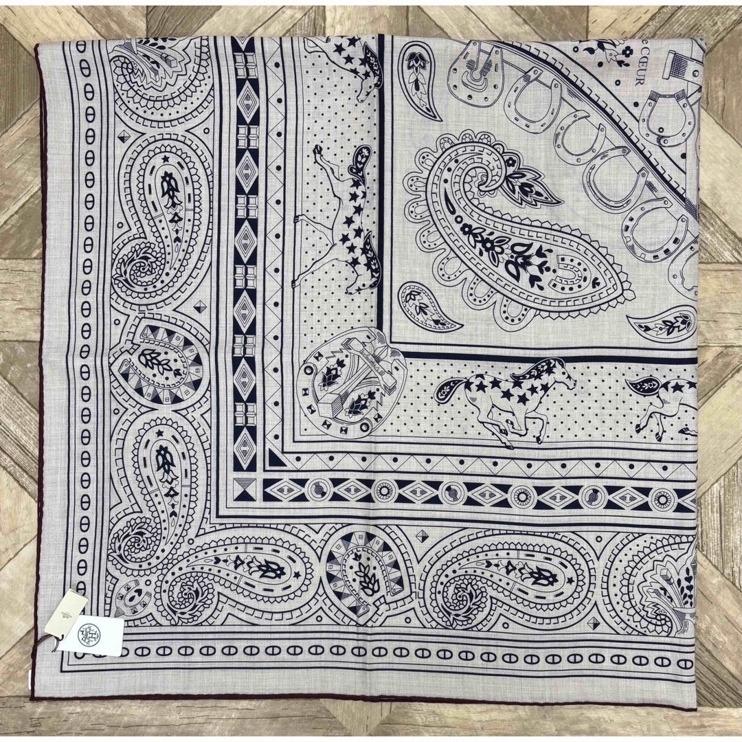 HERMES - エルメス 2025年最新作 カシミヤシルク140 バンダナ 野村大輔