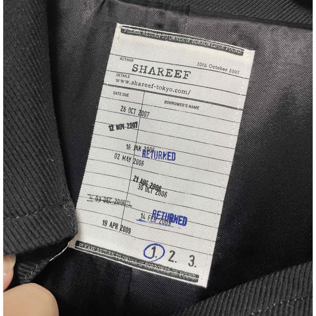 SHAREEF - shareef シャリーフ GAME OVER 黒色ロングコート ブラックの