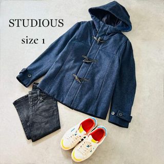 STUDIOUS - SUGARHILL CORDED DUFFLE COAT（BLACK）の通販 by RINN's