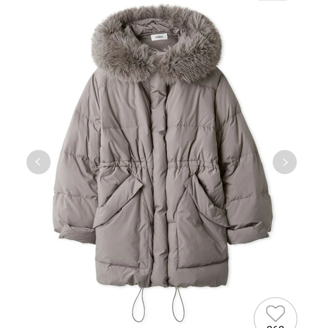 SNIDEL - 新品タグ付 西川フードファーミドルダウン グレー SNIDELの