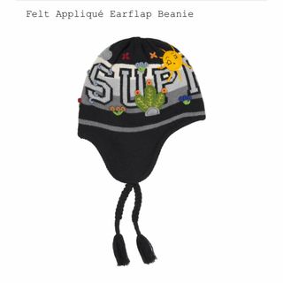 Supreme - Supreme Felt Applique Earflap Beanie 黒の通販 by ブー's