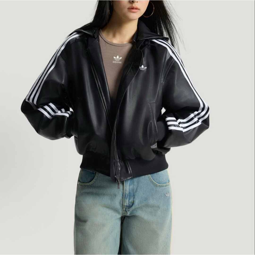 adidas Originals - 新品XL Adidas W PLEATHER レザージャケット