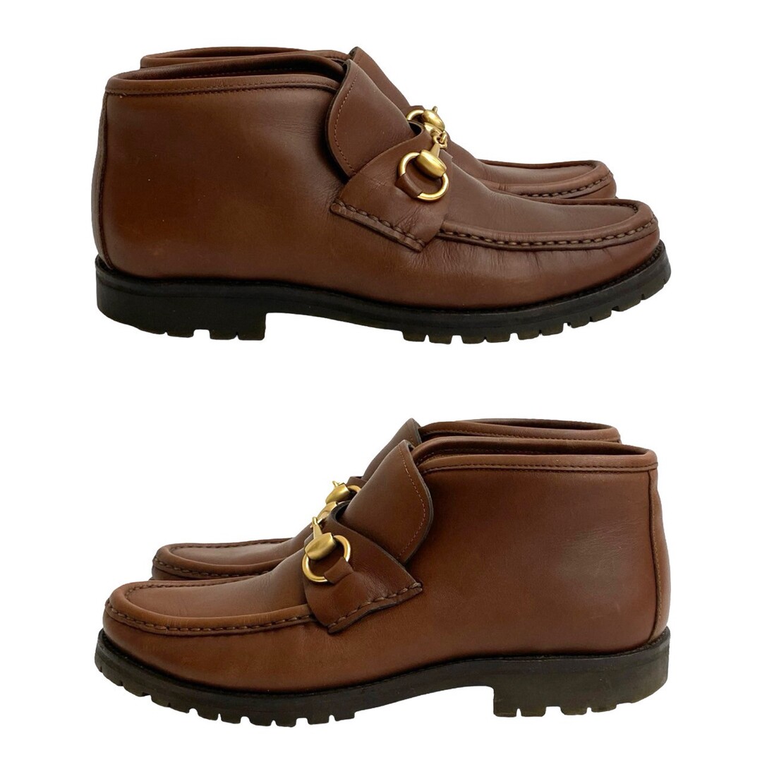 GUCCI - GUCCI グッチ ホースビット 金具 レザー 本革 ショート ブーツ