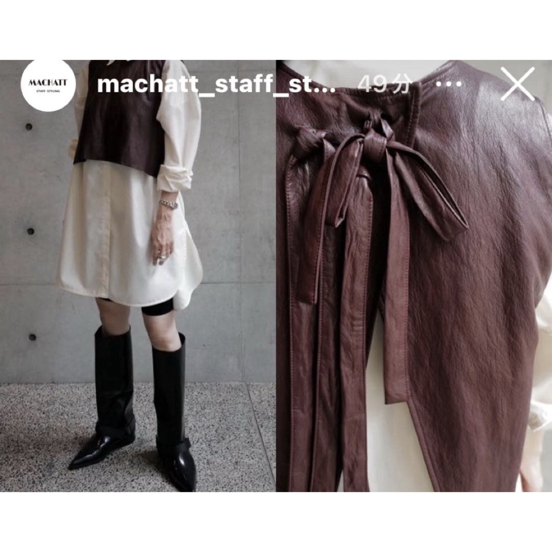 新品】machatt マチャット エコレザージレの通販 by coco｜ラクマ