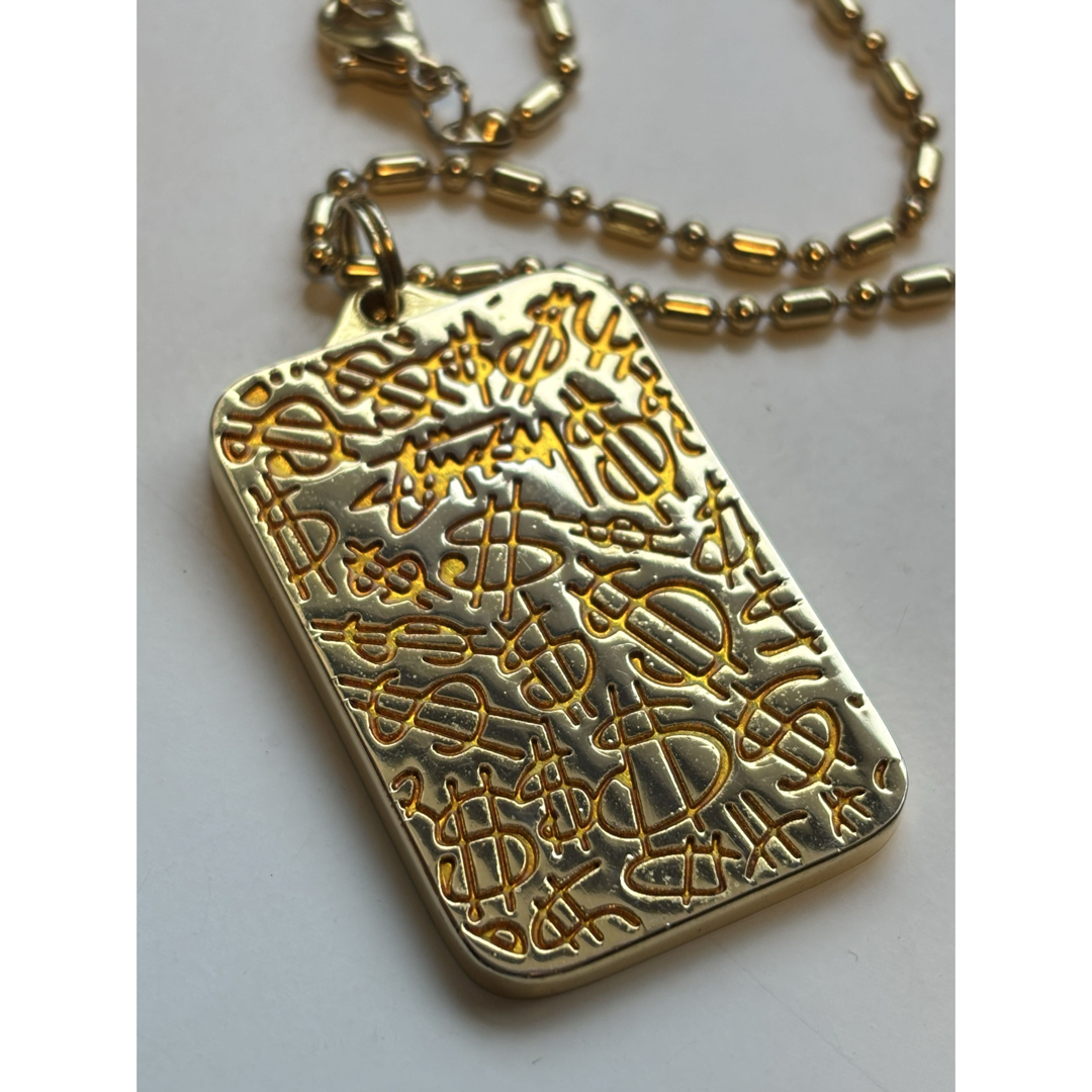 STUSSY - Stussy/ビンテージ/ネックレス/ドッグタグ/ゴールド/マネー