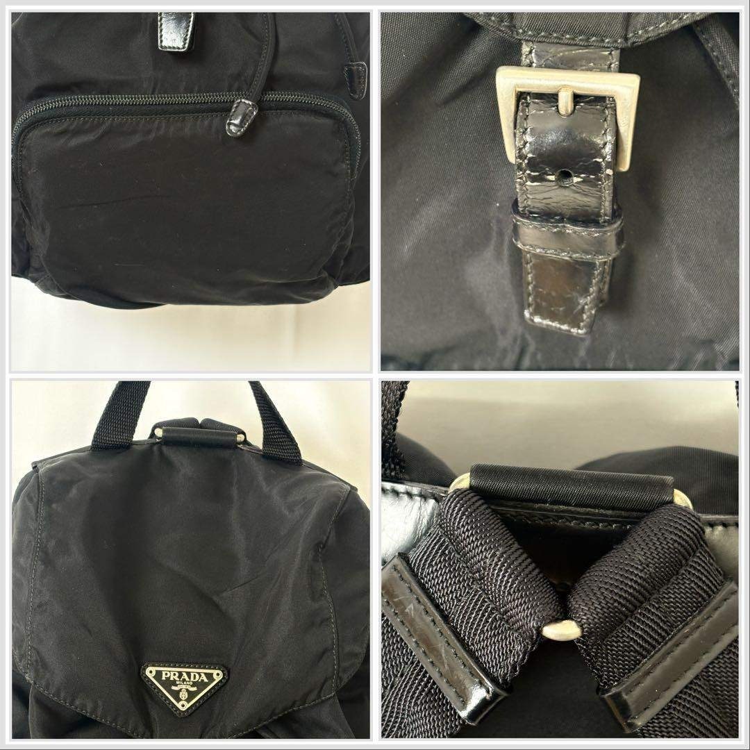 極美品 定番PRADA VELAナイロン リュックサック白タグあり