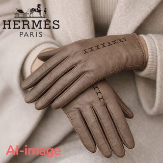 HERMES - エルメス プリンセス ケリー グローブ ラムスキン ミンク