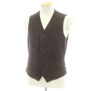 LARDINI - 【中古】ラルディーニ LARDINI リネン ジレ ベスト オレンジ