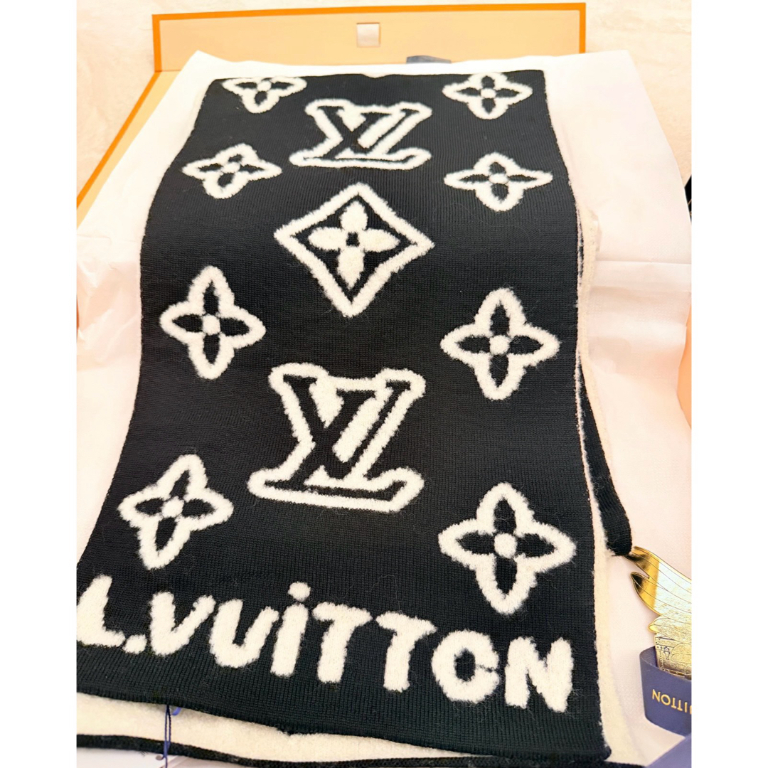 LOUIS VUITTON - ヴィトンLVマフラー モノグラム ヒップ ニットM96963