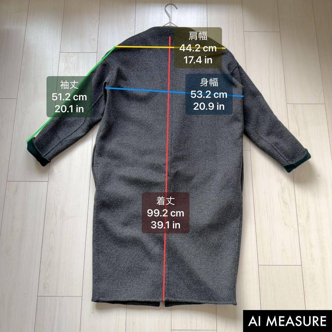 ENFOLD - 美品✨エンフォルド ノーカラーリバーコート バイカラー