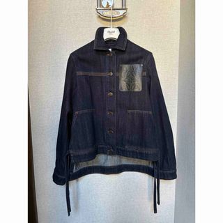 LOEWE - 22SS LOEWE アシンメトリー パッチワーク デニムジャケットの