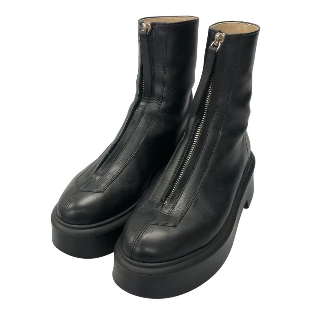 THE ROW - ザ ロウ ジップブーツ フロントジップ レザー ブラック