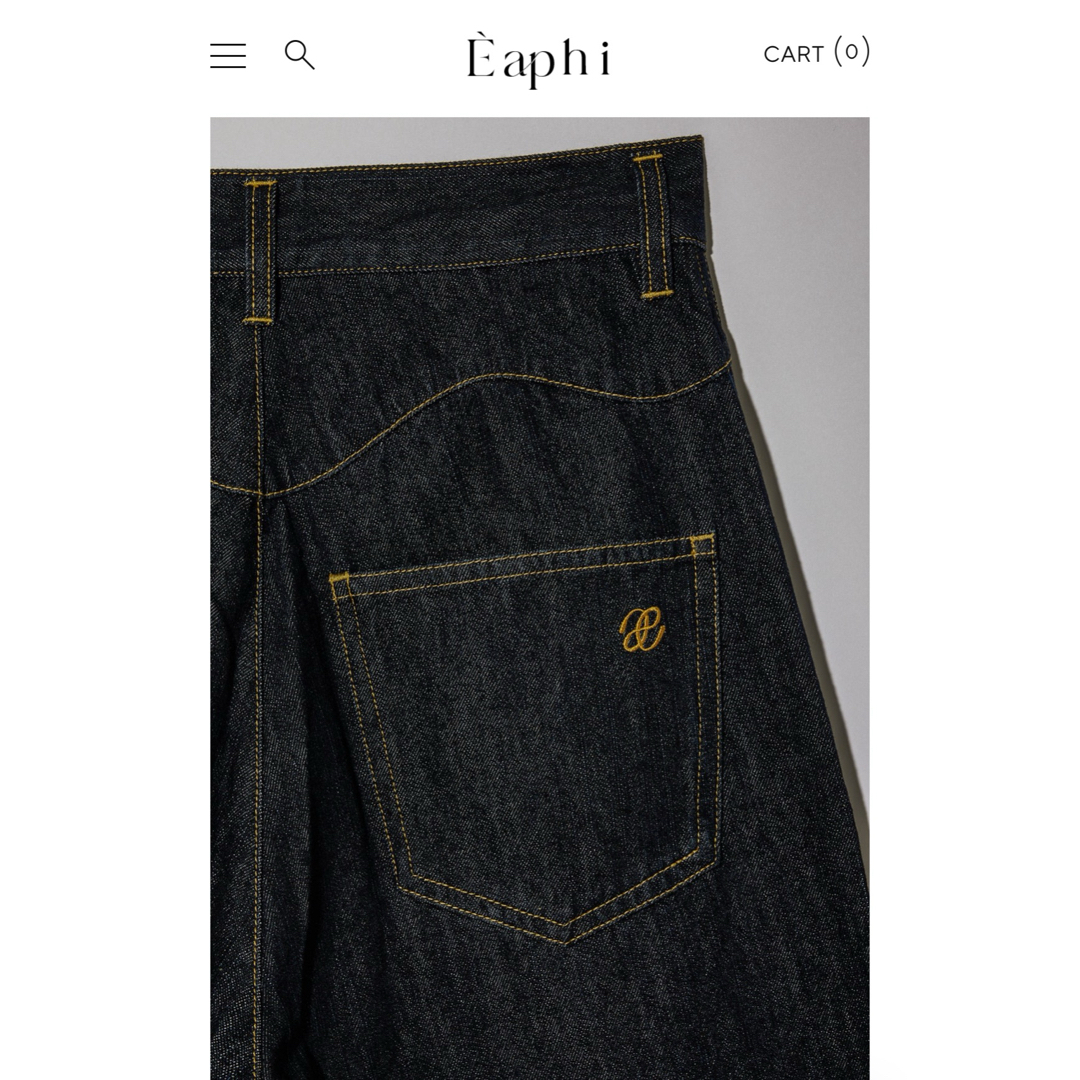 eaphi RUFFLE DETAIL DENIM PANTS Eaphi RUFFLE DETAIL DENIM PANTS