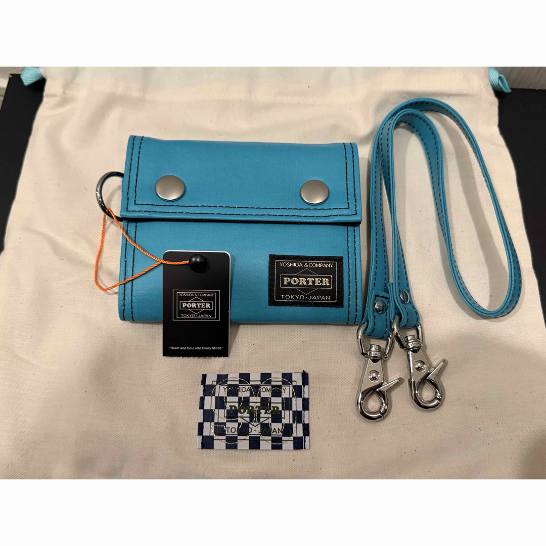 PORTER - PORTER POCKET CORD WALLET 限定品ターコイズブルー 財布の