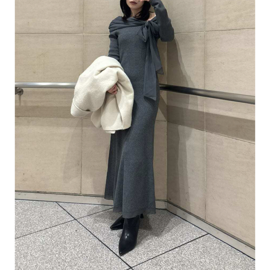 FRAY I.D - FRAYI.D フレイアイディー 3wayリボンオフショルニット