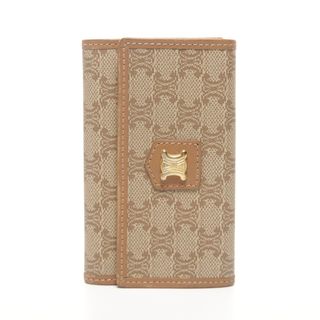 CELINE - セリーヌ キーケース トリオンフ ロゴ ベージュ レザー