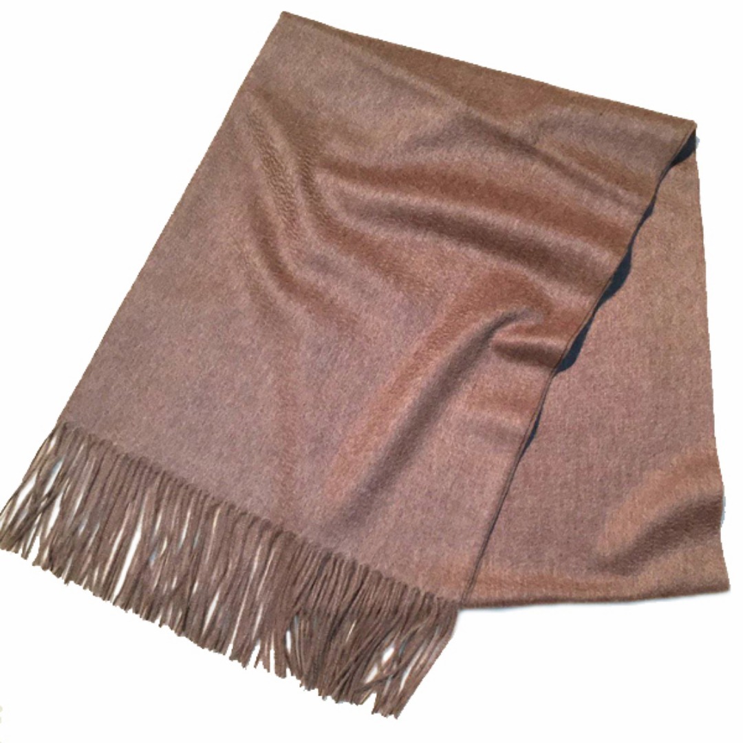 値下70㎝×200超大判無染色 100% カシミヤストールマフラーMOC新品の