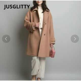 JUSGLITTY - JUSGLITTY スタンダードPコート キャメル ロングコート