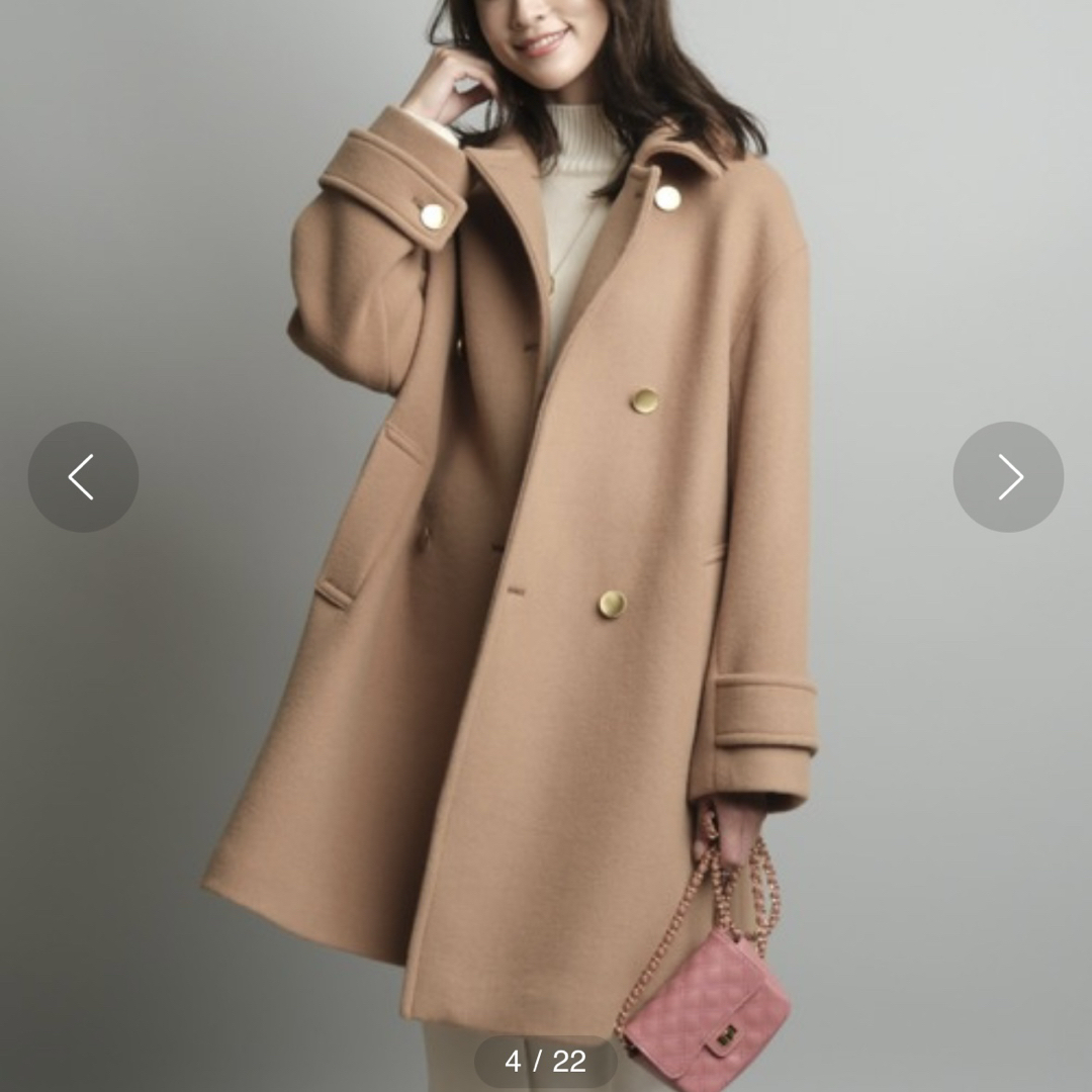 JUSGLITTY - JUSGLITTY スタンダードPコート キャメル ロングコート