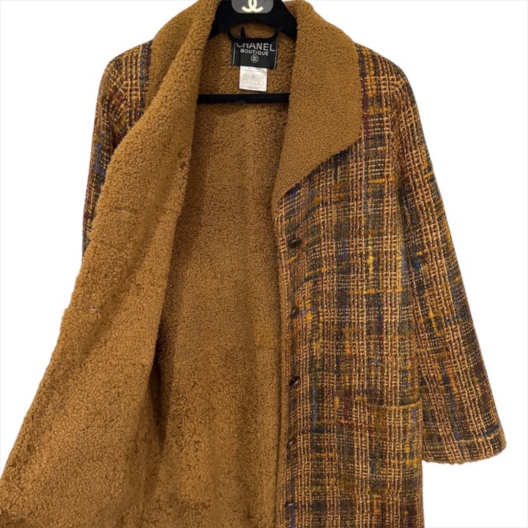 CHANEL - 美品 CHANEL シャネル テディ ボア 襟 ミックスツイード ココ