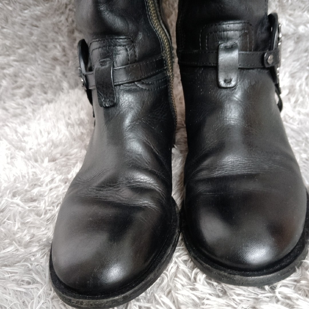 Tory Burch - トリーバーチ ジョッキーブーツ 黒 レザー ロングブーツ