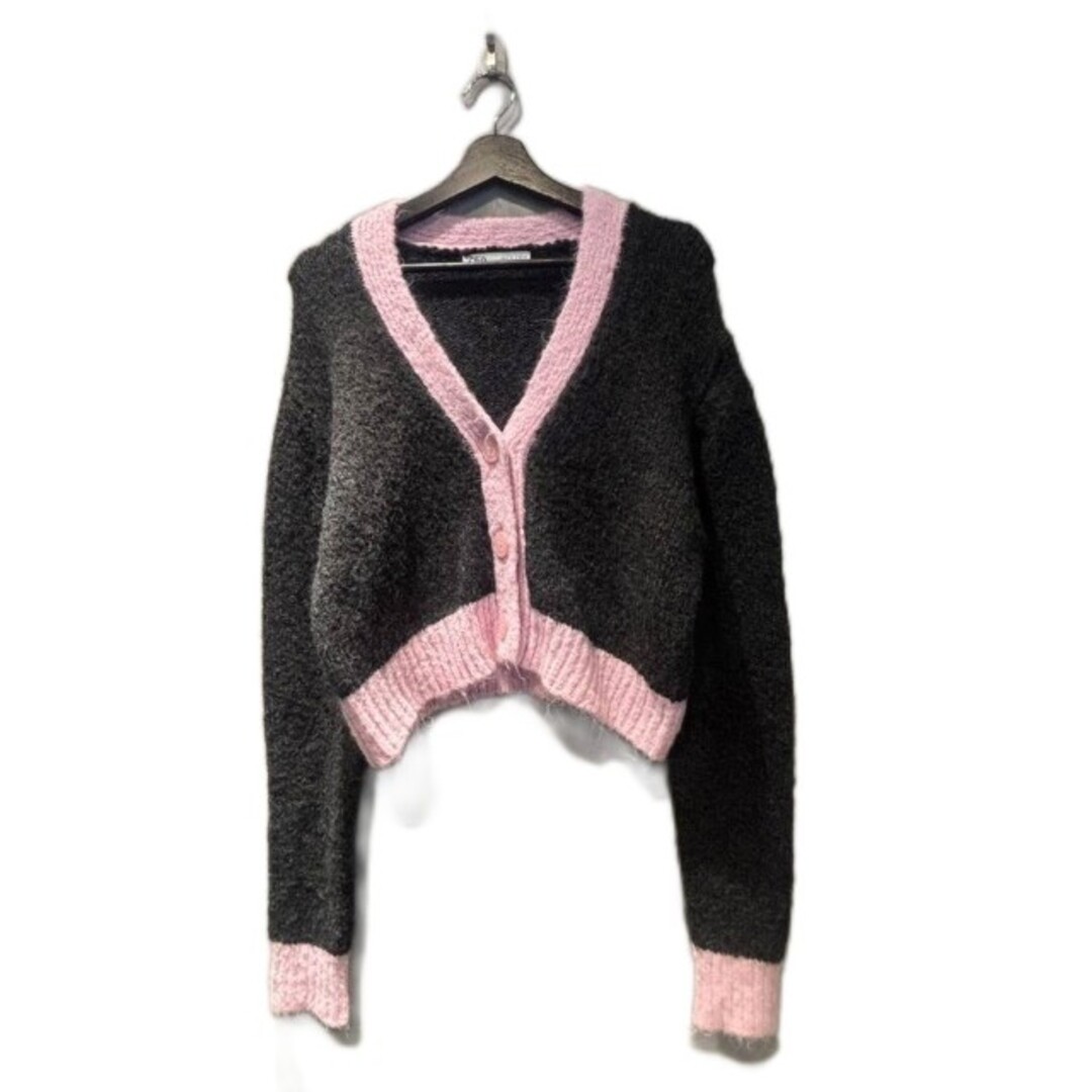 ZARA - ザラ ニットカーディガン バイカラー 長袖 S 黒 ブラック