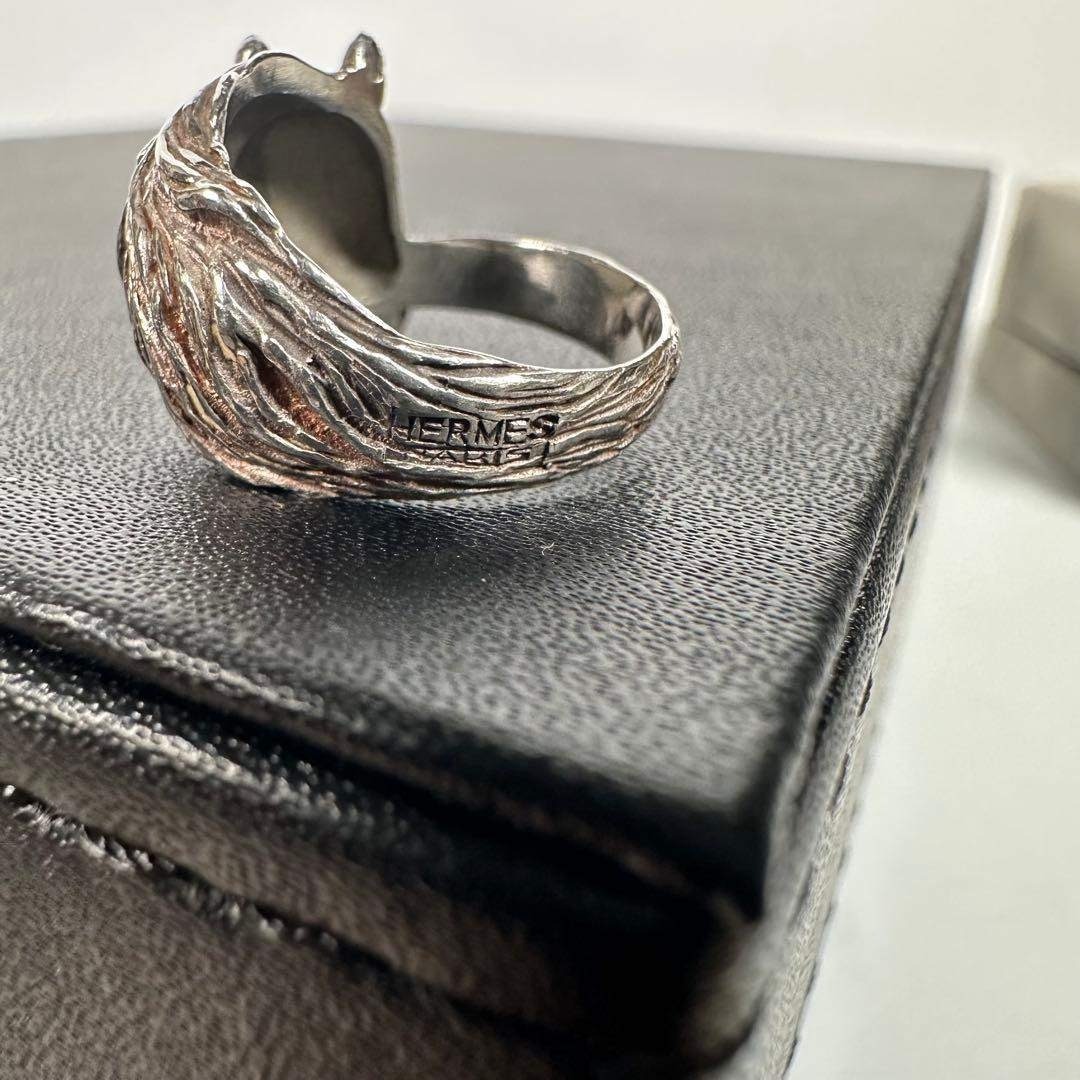 HERMES - 925 vintage HERMES エルメス シュバル ホース リング 指輪の