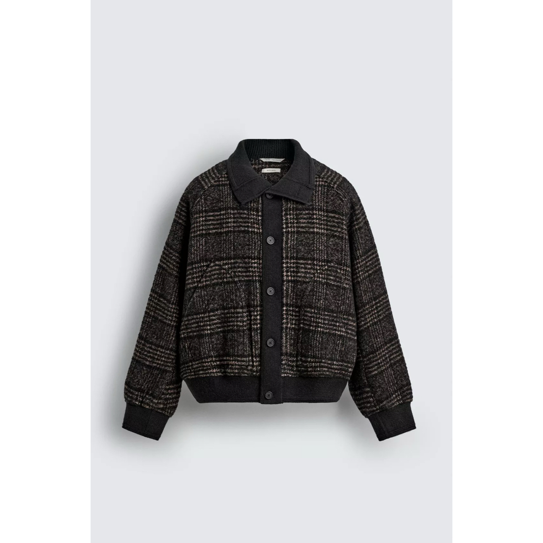 ZARA - zara ザラ リブ襟切り替えジャケット Mの通販 by GR｜ザラなら