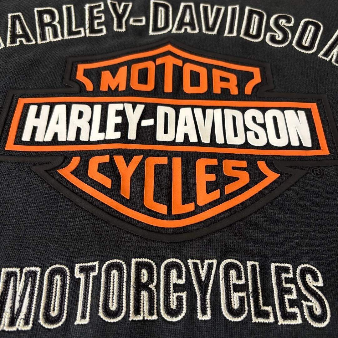 Harley Davidson - ハーレーダビッドソン ロングTシャツ 刺繍ロゴ XL