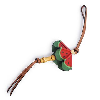 LOEWE - LOEWE ロエベ アナグラム チャーム カーフ タン ゴールド