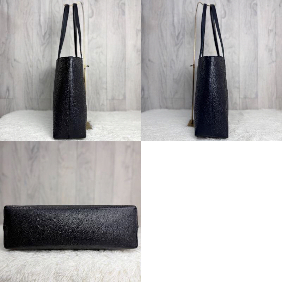 美品♡A4可♡HushTug ハッシュタグ レザー ショルダー トートバッグ