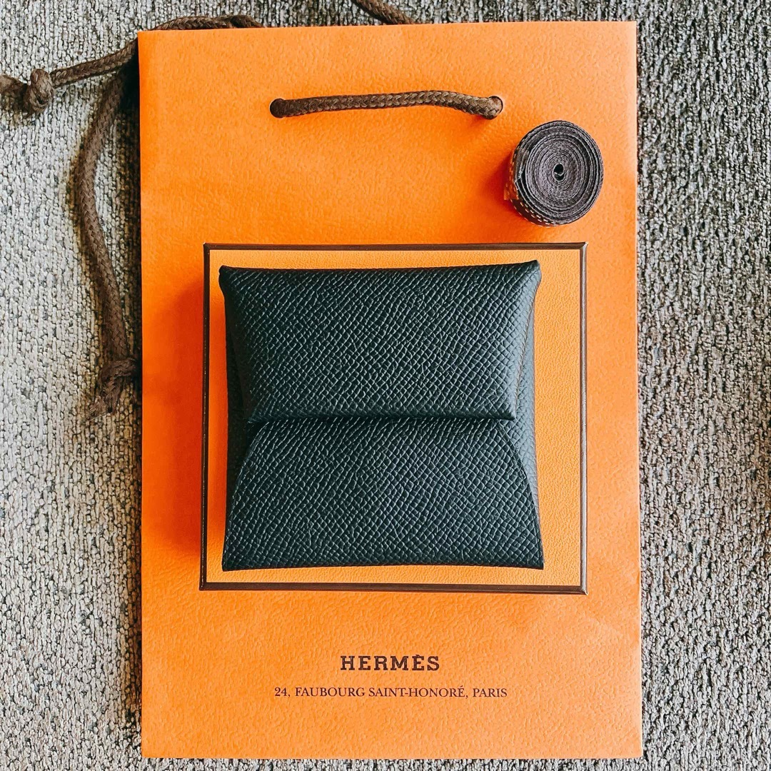 HERMES - 【新品未使用】 HERMES バスティア 黒 コインケース W刻印の