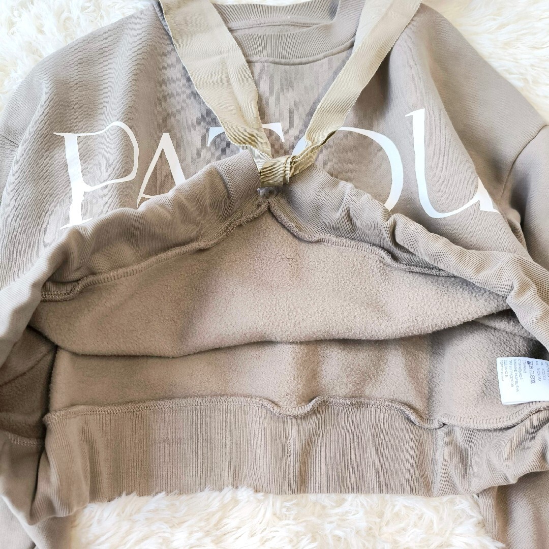 PATOU クロップドスウェット ベージュ リボン パトゥ