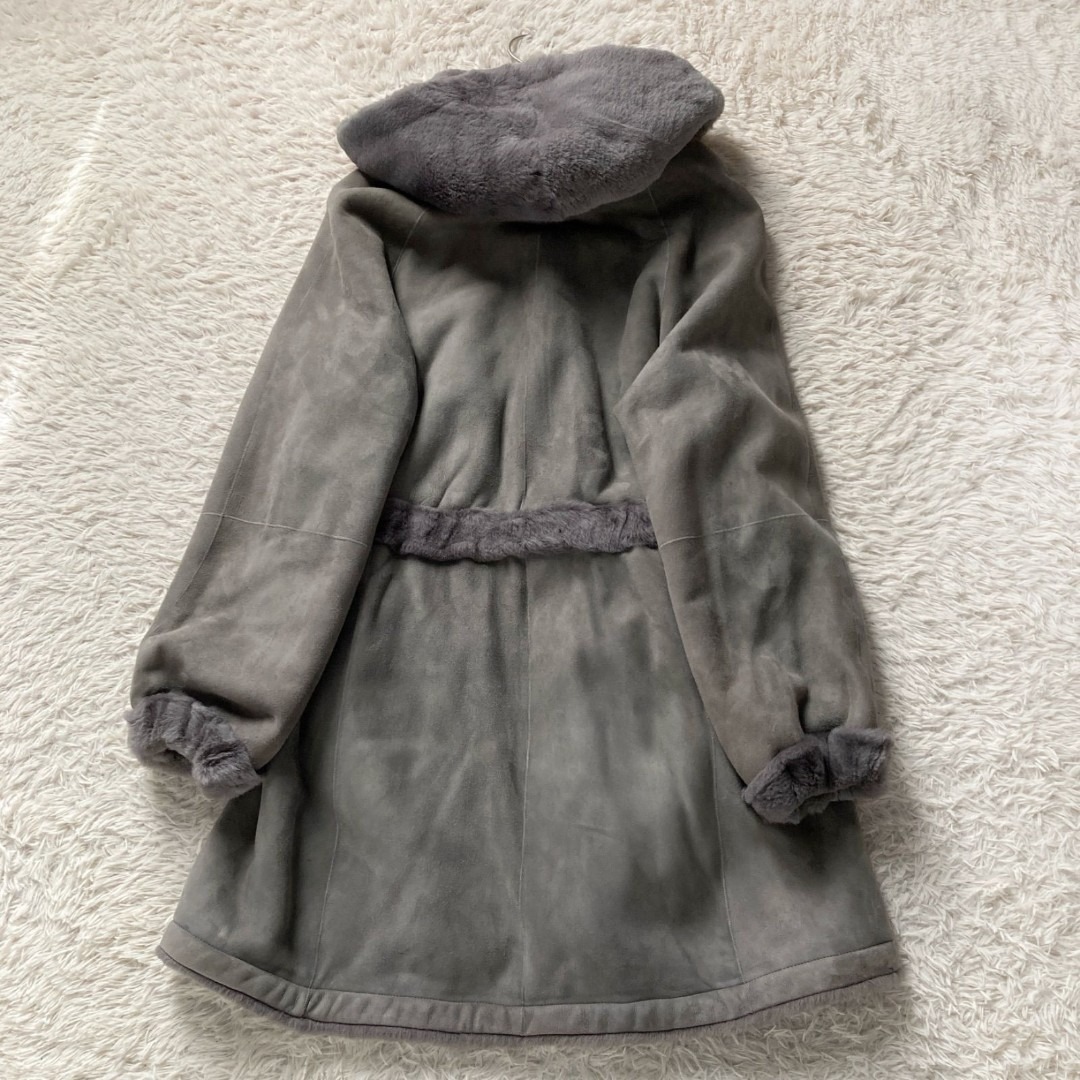 dinos - ダーマコレクション 本革 リアルムートンコート 贅沢 羊革