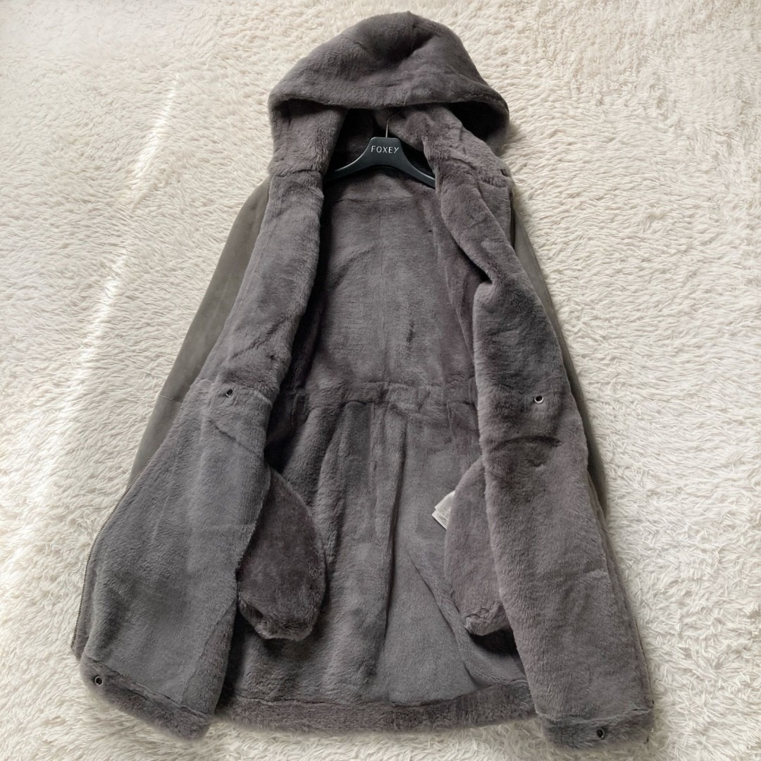 dinos - ダーマコレクション 本革 リアルムートンコート 贅沢 羊革